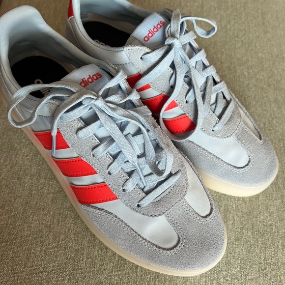 Adidas Light Blue and Red Casual Sneakers - Picture 3 of 8